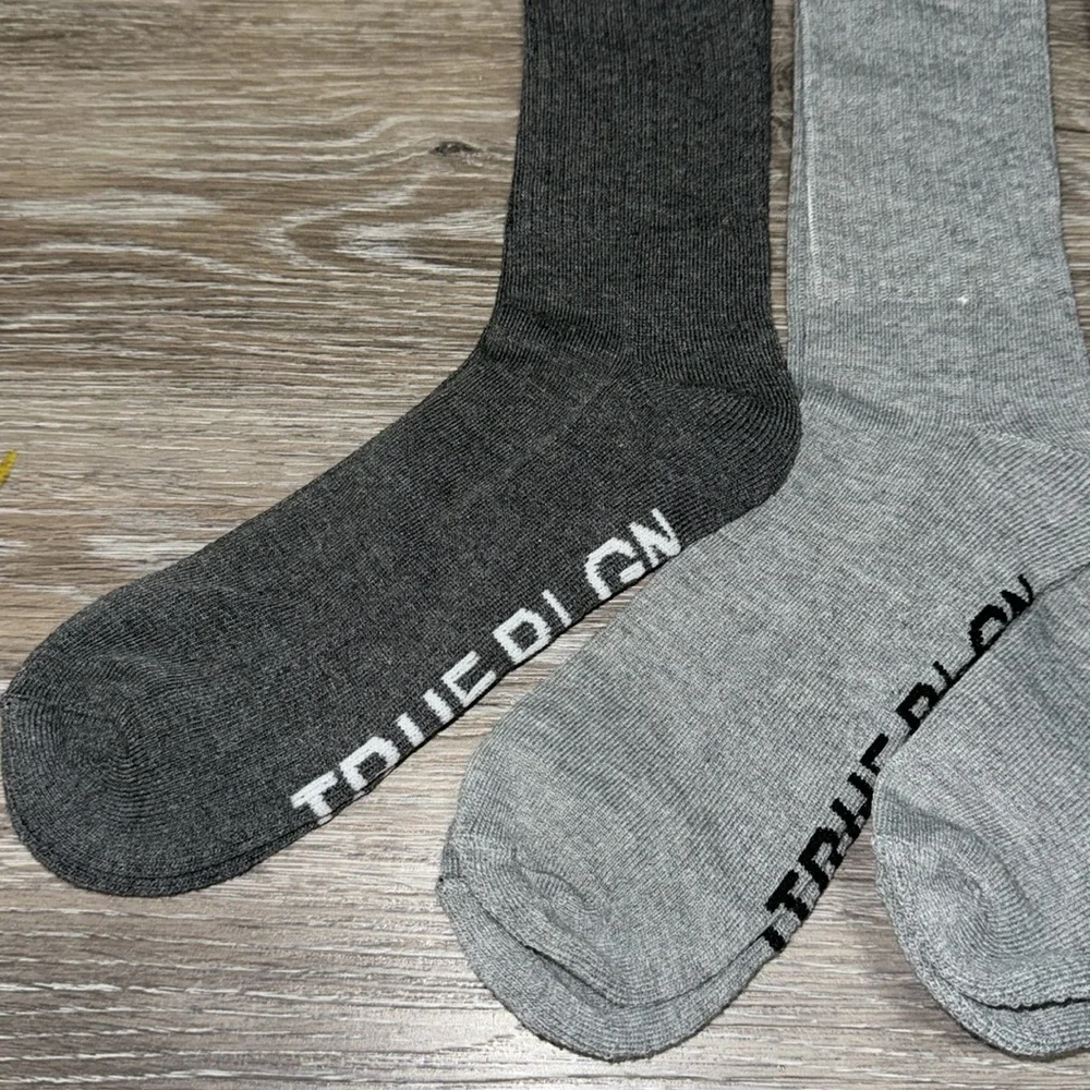 True Religion Gray & White Socks - Brand New
